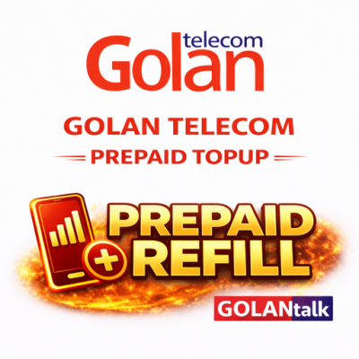 TopUp Golan Telecom Prepaid SIM Online > Recharge Golan SIM